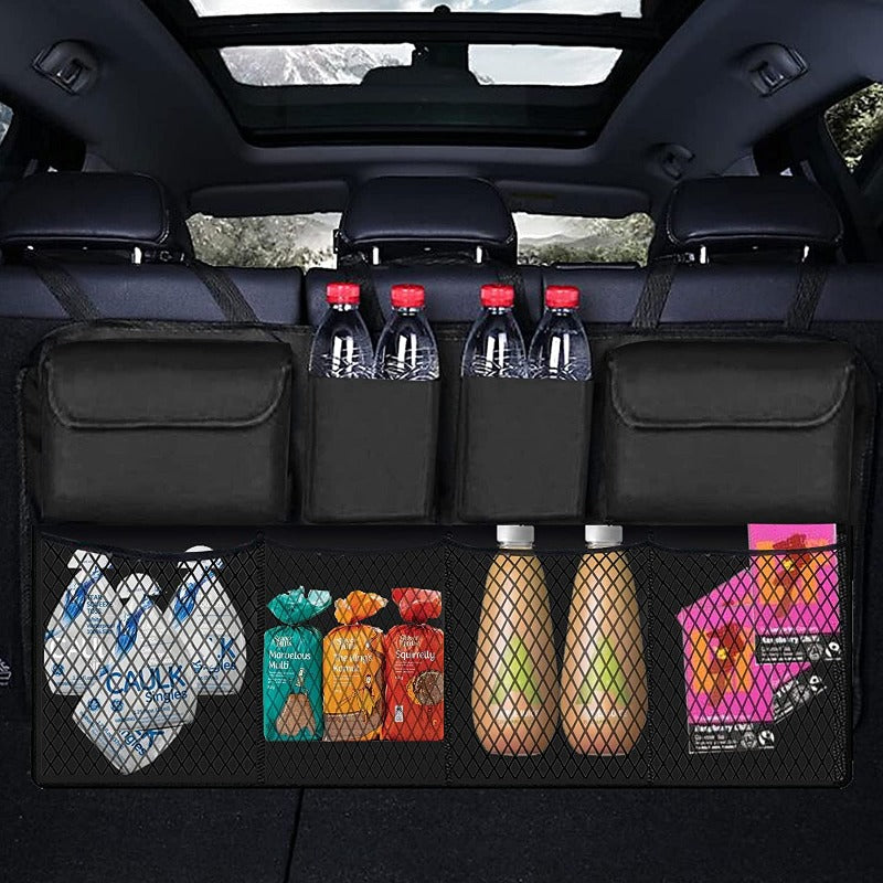 Backseat Hanging Car Trunk Organizer With 9 Large Storage Bag
