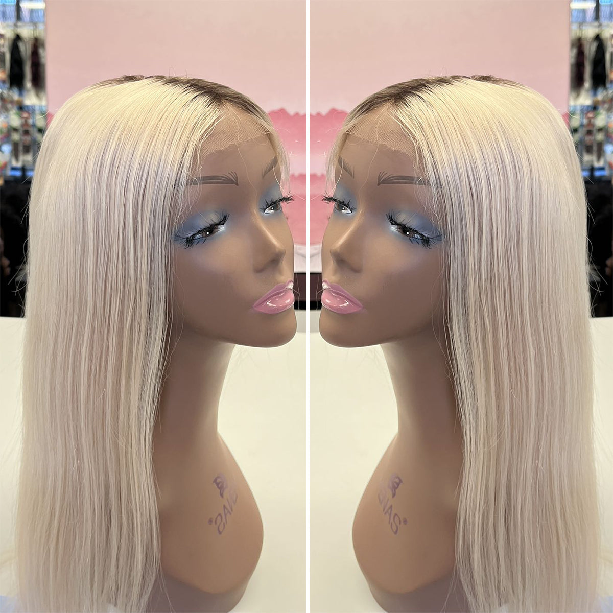 Beyonce Wig for Paris 2024 Olympics  5×5 HD Lace Closure Wig  Blonde with Brown Roots Swiss Lace, Skin-melt Lace, Invisible Lace