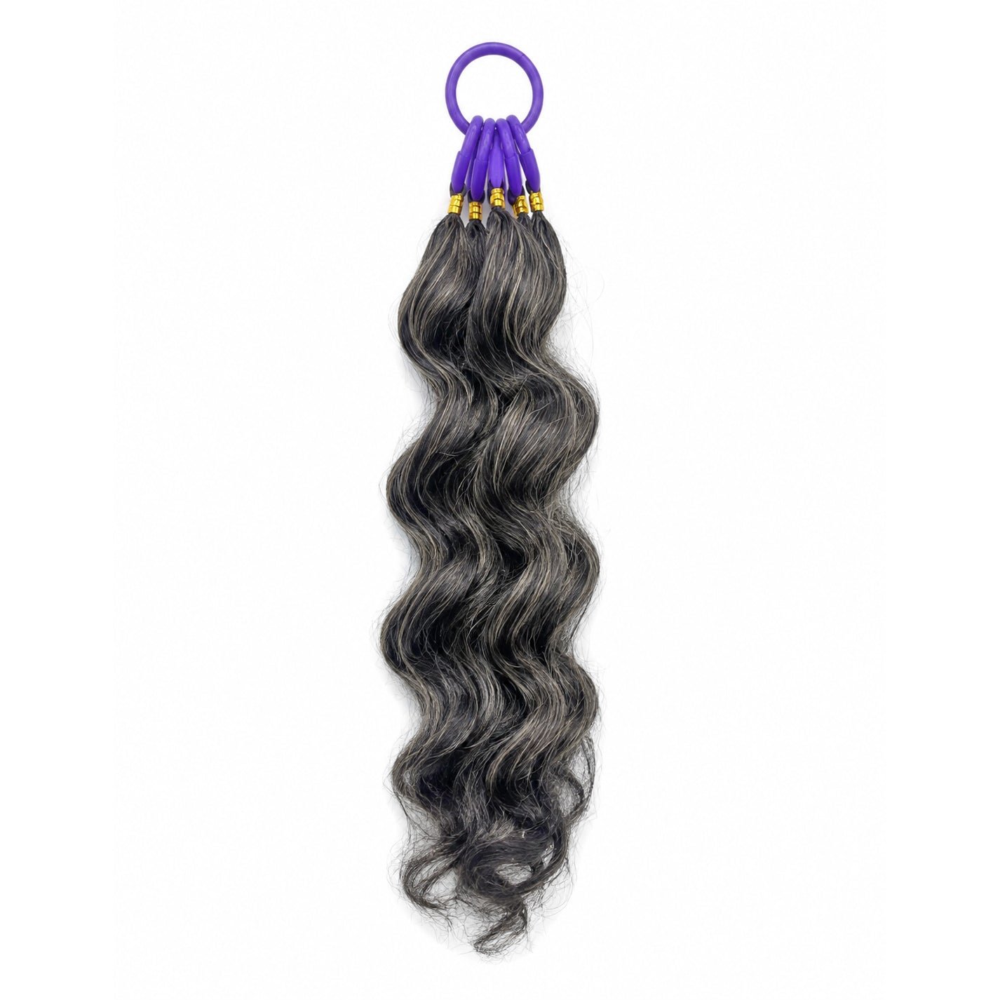 Gray Color Loose Deep Wave Crochet  100% Human Hair -  Boho Braiding Hair For Miracle Knots (50g/Pack)