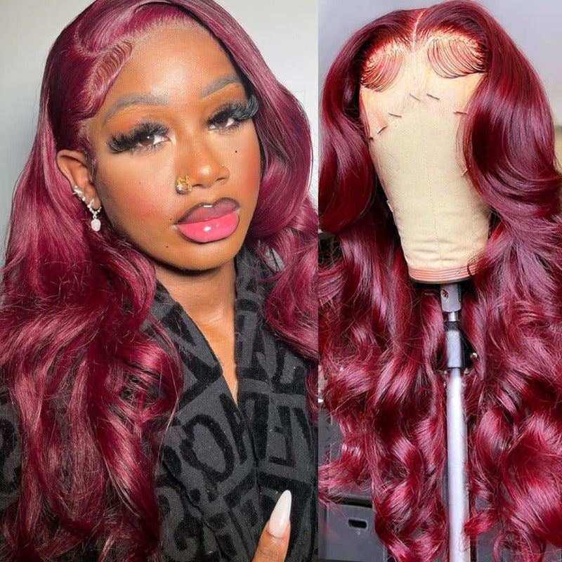 Burgundy Body Wave wig