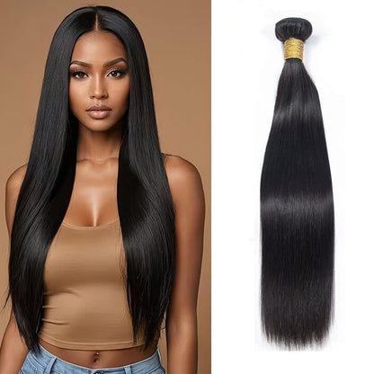 Natural Black Mink Straight Hair Bundles – 100% Unprocessed Virgin Remy Human Hair