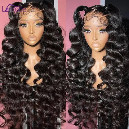 13x6HD Lace Wig Loose Bounce Full Frontal Wig High Quality Human Hair Wig 180 Free Part Swiss Lace, Skin-melt Lace, Invisible Lace
