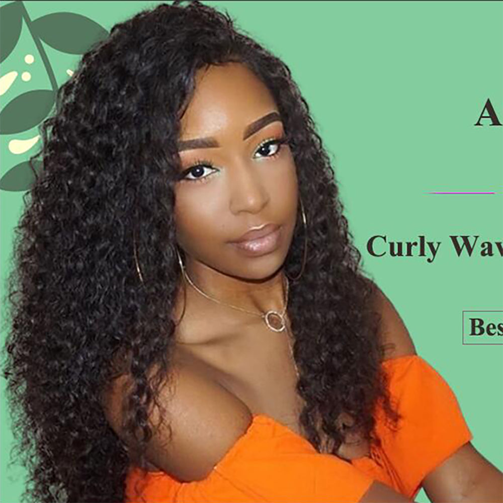 100% Human Hair Bundles - Kinky Curl Natural Black Remy Hair Extensions (8"-30")