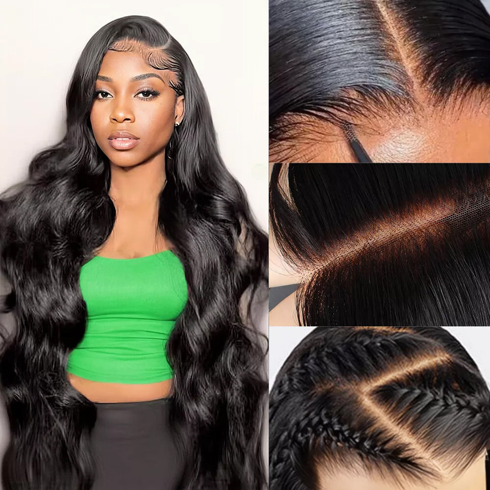 9x6  Lace Closure Wig Body Wave Human Hair Wear And Go Glueless Wigs