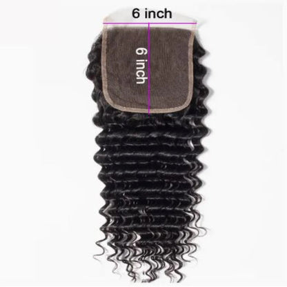 6x6 HD Lace Closure – Straight, Body Wave, Deep Wave & Loose Wave Human Hair | Maximum Coverage, Skin-Melt HD Lace