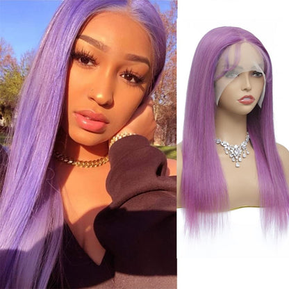 Purple Straight Lace Front Wig