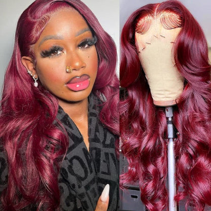 Burgundy Body Wave wig