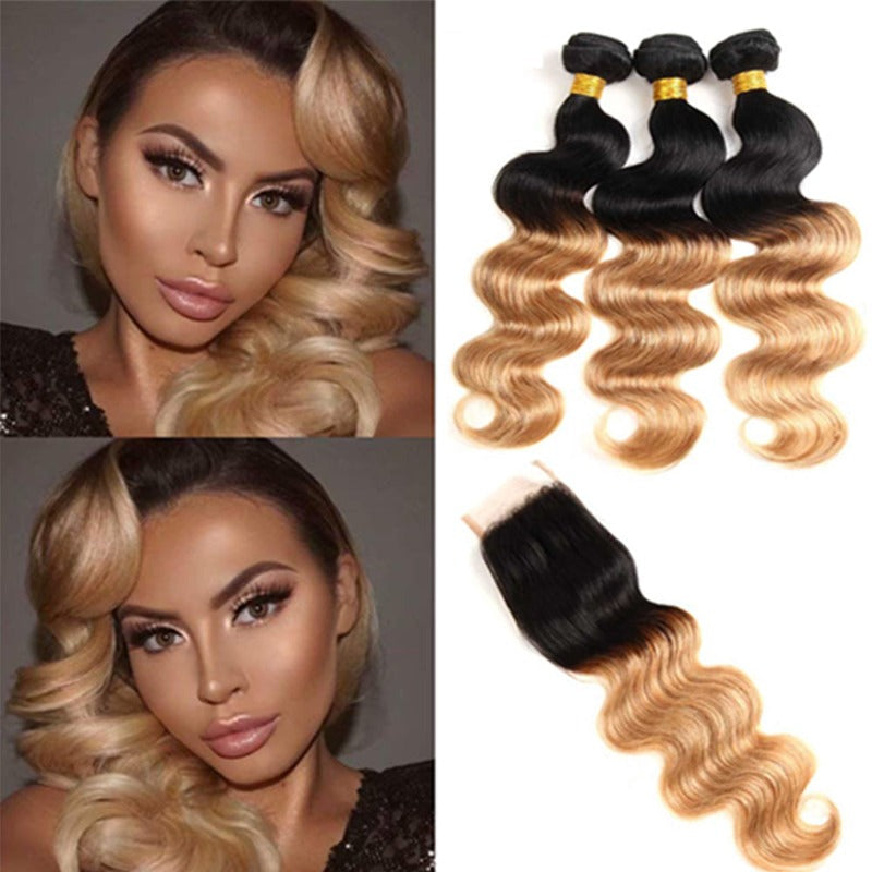  Virgin Human Hair  Ombre Body Wave  Bundles