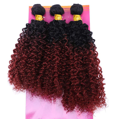 Ombre Black & Burgundy (1B/99J) Jerry Curl 100% Virgin Human Hair Bundles | Bold Curls & Two-Tone