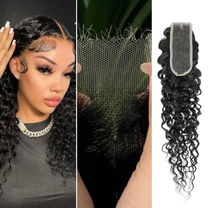 2x6 HD Lace Closure Natural Wave – Brazilian Virgin Human Hair | Pre-Plucked, Skin-Melt HD Lace