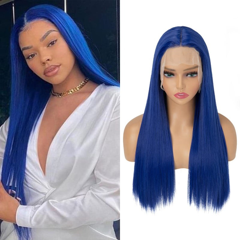 Blue Straight 13x4 Lace Front Wigs