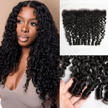 13x4 HD Lace Frontal Burmese Curl – Brazilian Virgin Human Hair | Ear-to-Ear, Pre-Plucked, Skin-Melt HD Lace