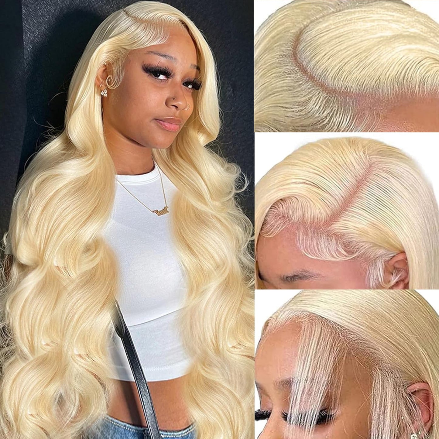 HD Lace 13x6 Frontal Wig Color Blonde(613) Body Wave 180% High Quality Human Hair Wig