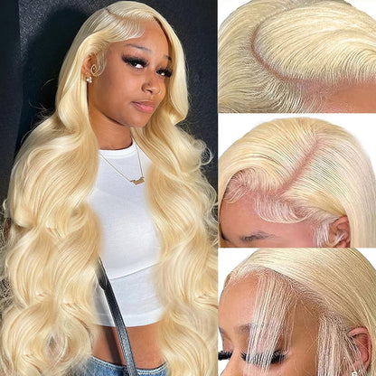 HD Lace 13x6 Frontal Wig Color Blonde(613) Body Wave 180% High Quality Human Hair Wig