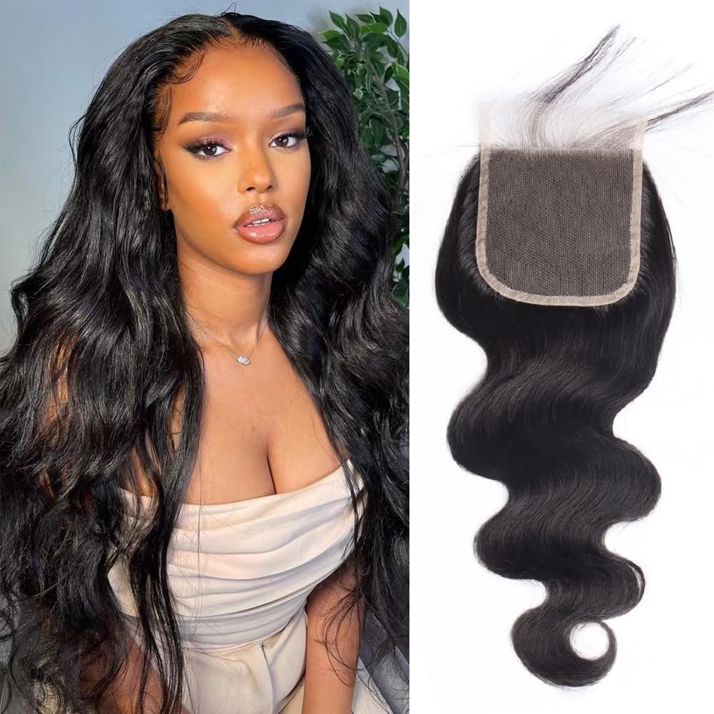 4x4 HD Lace Closure Body Wave – 100% Unprocessed Brazilian Virgin Human Hair | Pre-Plucked, Skin-Melt HD Lace