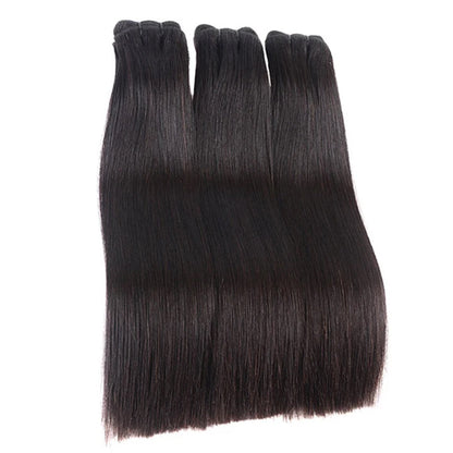 Single Drawn Raw 100% Human Hair Straight Unprocessed INDIAN RAW remy Hair natural Black | Cuticle Aligned Single Donor Bundles