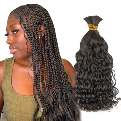 Boho Braiding 100 Human Hair natural black - Straight, Body Wave, Deep Wave, loose deep, Natural Wave, Jerry Curl, Water Wave 100g/pack