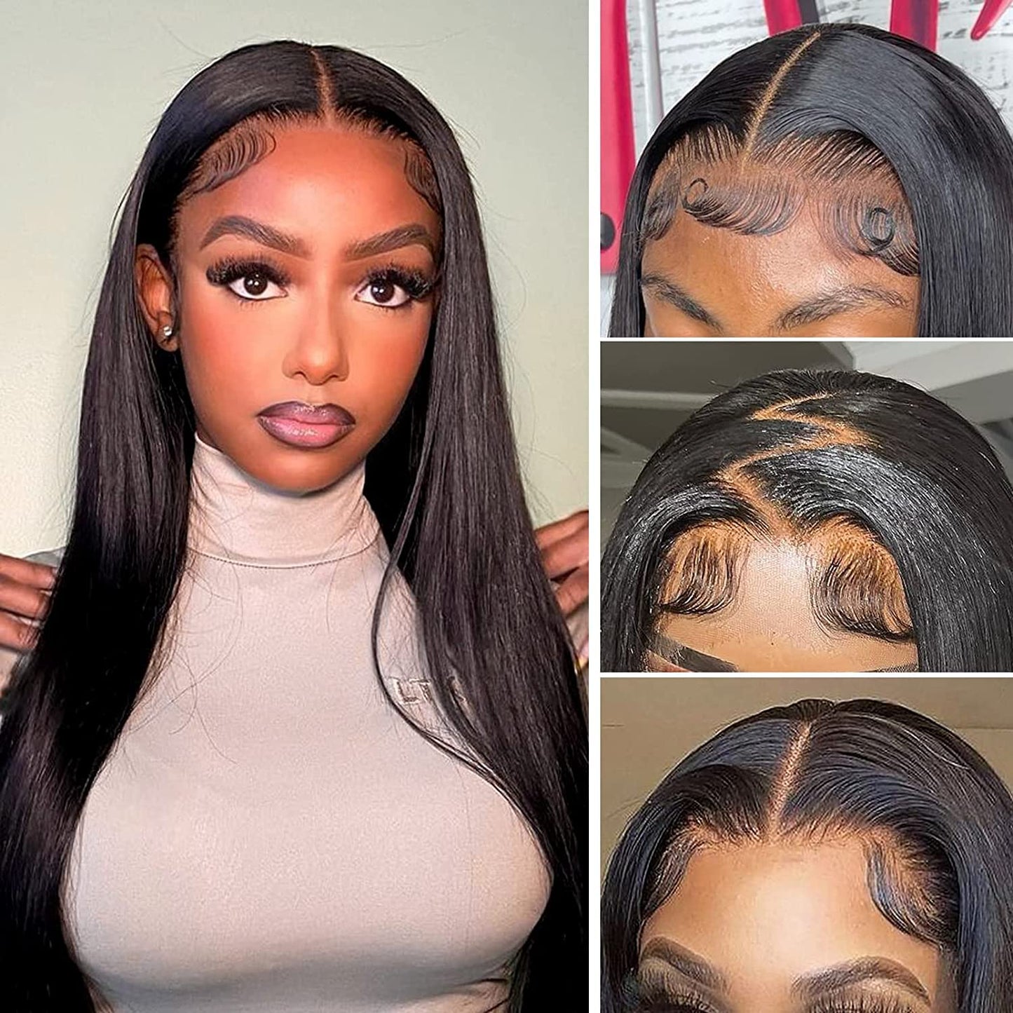 5x5 Lace Wear to Go Glueless Wig Body Wave Lace Closure  Wig 100 Virgin Human Hair Natural Color Swiss Lace, Skin-melt Lace, Invisible Lace