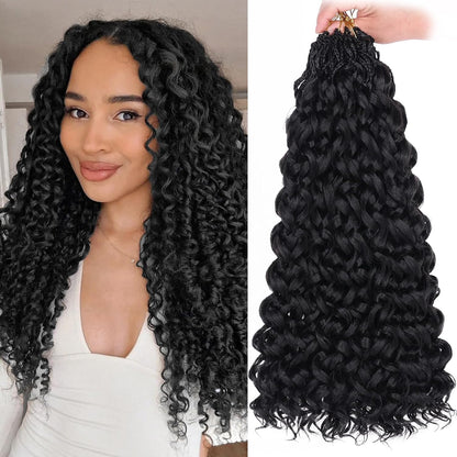 Burmese Curly Crochet 100% Human Hair - Boho Braiding Hair For Miracle Knots (50g/Pack)