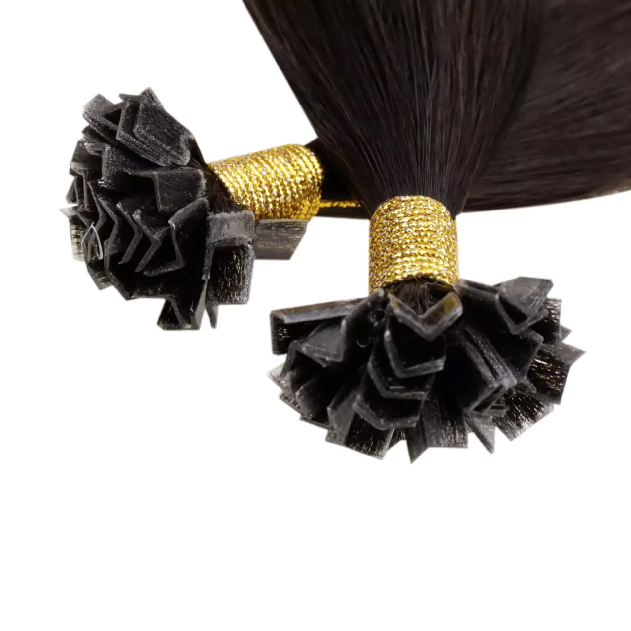 Flat K Tip 100% Double Drawn Human Hair Extension – Straight Black