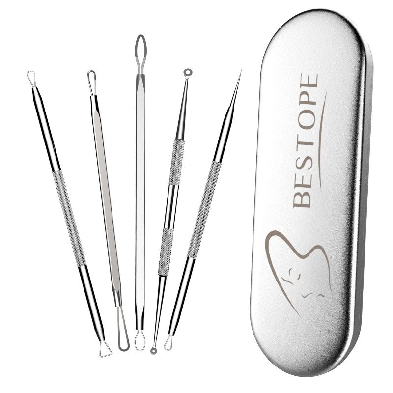 BESTOPE Blackhead Remover Pimple Extractor Tool With De La Cruz 10% Sulfur Ointment Acne Medication