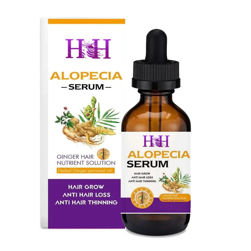 2 Pack Alopecia Growth Hair Serum Ginger Solution - Anti Hair Loss And Thinning