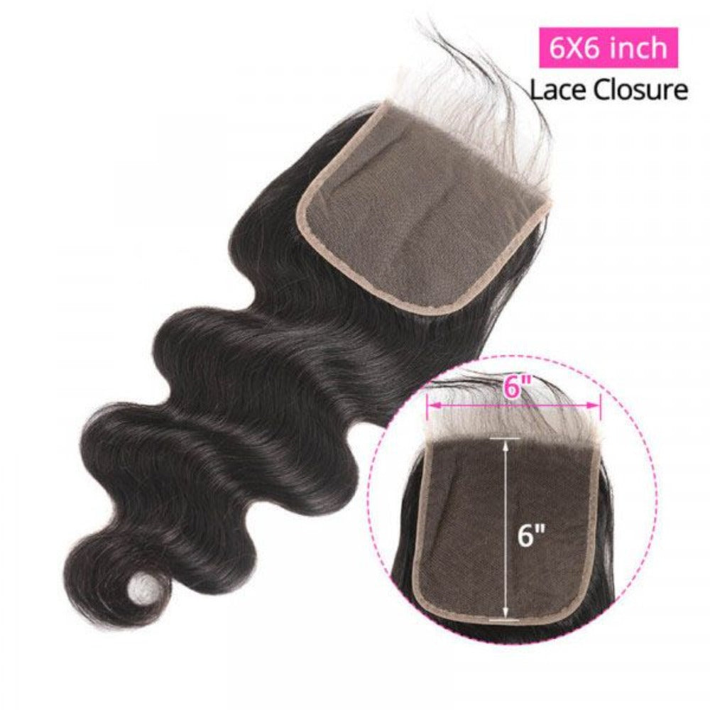 6x6 HD Lace Closure – Straight, Body Wave, Deep Wave & Loose Wave Human Hair | Maximum Coverage, Skin-Melt HD Lace