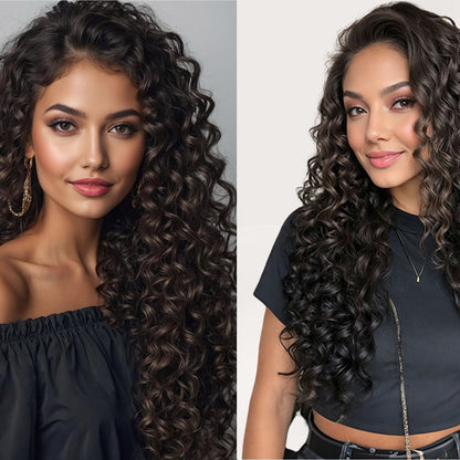 Dark Brown (#2) Jerry Curly 100% Human Hair Bundles | Soft Curls & Natural Blend | Single Donor Cuticle Intact 100g