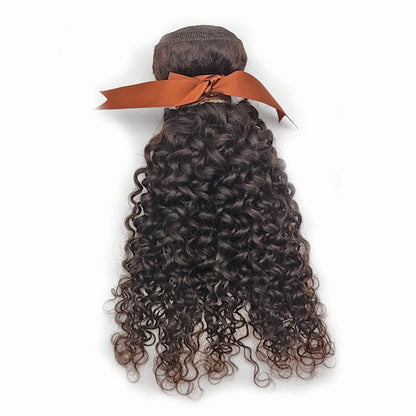 Dark Brown (#2) Jerry Curly 100% Human Hair Bundles | Soft Curls & Natural Blend | Single Donor Cuticle Intact 100g