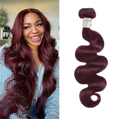 Ustar 99J Busic Burgundy Body Wave Human Hair 16 18 20 22 24 26 28 30 Inch Brazilian Virgin Hair Weave Extensions for Women