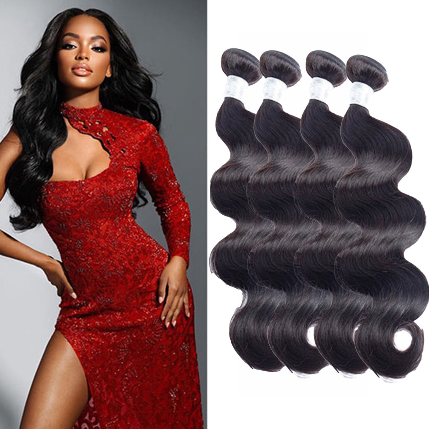 Better Hair, Less Money - Master Blend Hair Body Wave Color 1B 12 14 16 18 20 22 24 26 28 30 in Double Weft Basics Color for Women