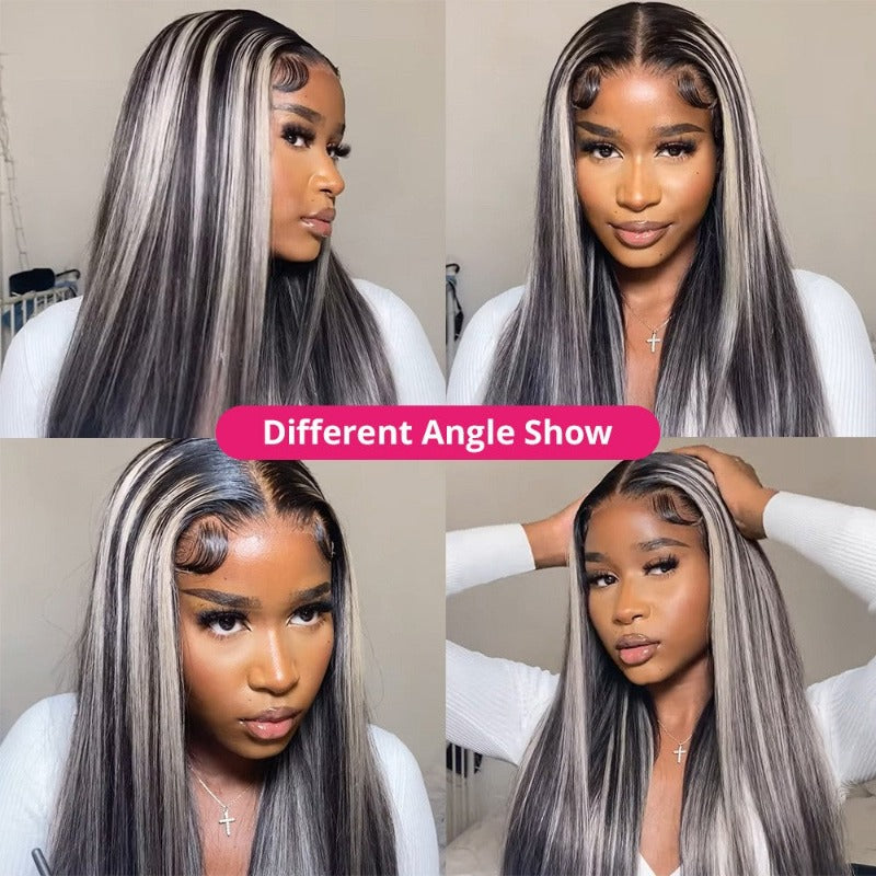 Gray Highlight Wig