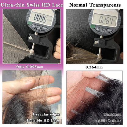 2x6 HD Lace Closure Natural Wave – Brazilian Virgin Human Hair | Pre-Plucked, Skin-Melt HD Lace