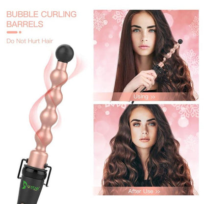 5-In-1 Curling Iron Wand Set | Ceramic Tourmaline Hair Crimper & Waver