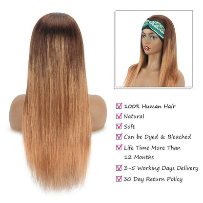 human hair wig Head-Band Wig 
