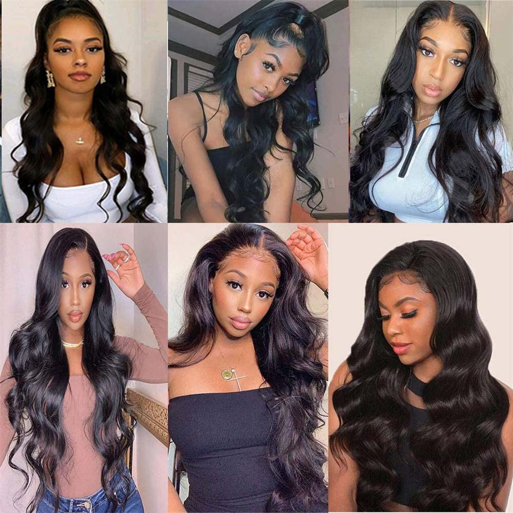 Holiday Deals : Unprocessed Body Wave 3 Bundles hair color #1  jet black 100% Human Hair on sale