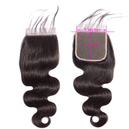 Body Wave Transparent Lace Closure 