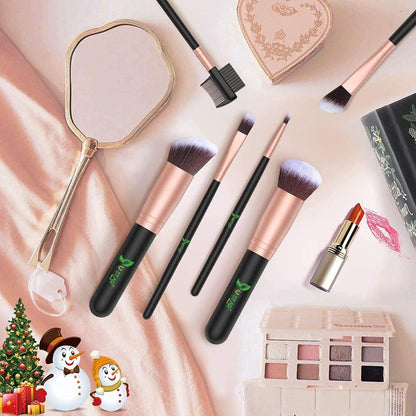 Ustar 16PCs Makeup Brushes Makeup  Set with 4PCs Makeup Sponge and 1 Brush Cleaner(Rose Gold)