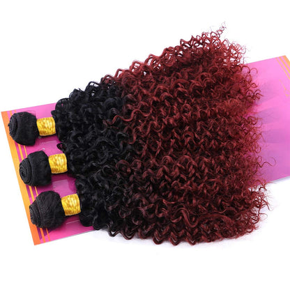 Ombre Black & Burgundy (1B/99J) Jerry Curl 100% Virgin Human Hair Bundles | Bold Curls & Two-Tone