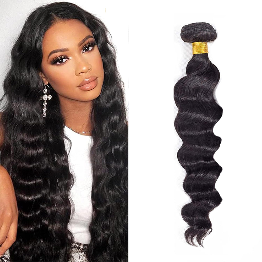 Natural Black Mink Loose Wave Hair Bundles – 100% Unprocessed Virgin Remy Human Hair