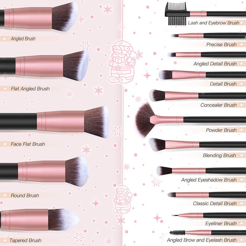 Makeup Brushes Set with 4PCs Makeup Sponge