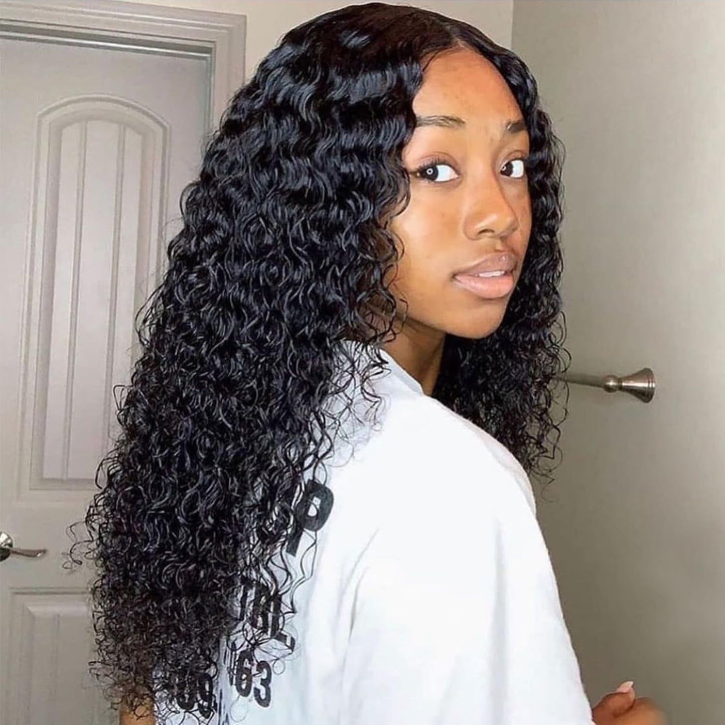 5x5 Lace Wear to Go Glueless Wig Water Wave  Closure Wig 100 Virgin Human Hair Natural Color Swiss Lace, Skin-melt Lace