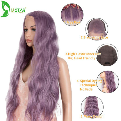 Purple Water Wave Wig