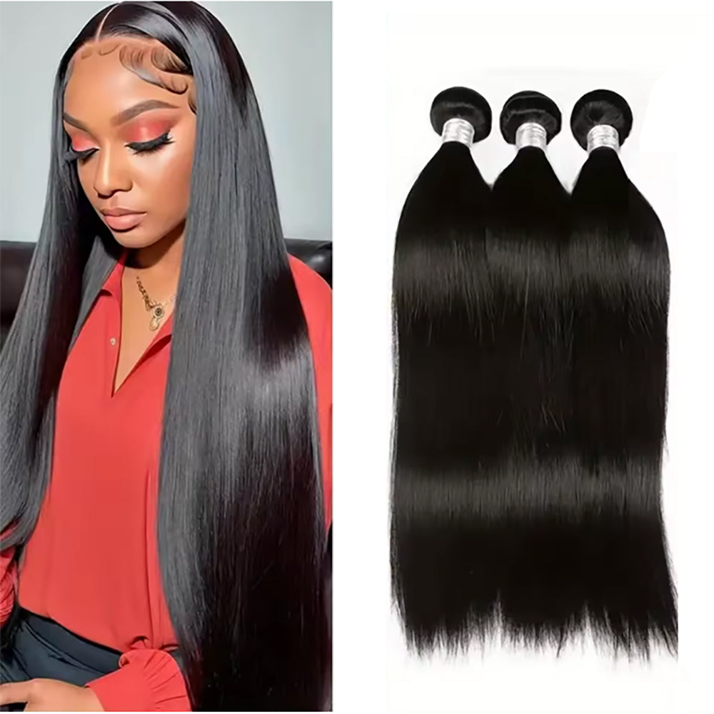 Ustar Master Blend Straight Hair Bundles | Natural Black 1B | 12"-30" | Human Hair + Premium Fibers