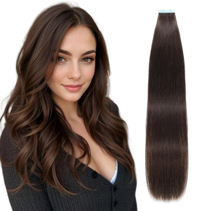 Master Blend Tape In Extensions Human Hair Blended Straight 20 Pcs/Pack, 50 Grams – Ustar Basics, 400°F Safe, Better Hair Less Money