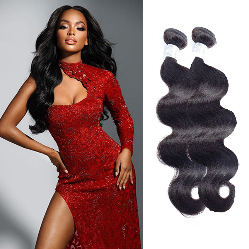 Ustar Master Blend Body Wave Bundles | Natural Black 1B | 12"-30" | Human Hair + Premium Fibers
