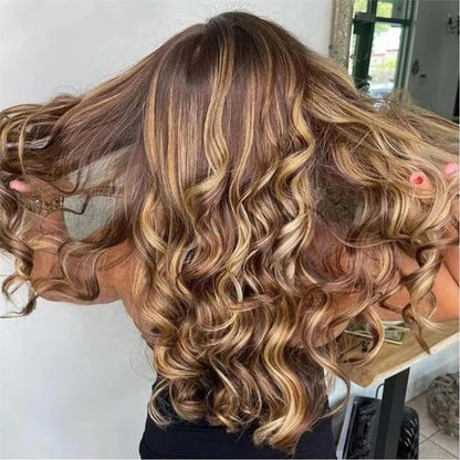 4/27 Highlight Body Wave Wig – 13x6 HD Lace Full Frontal Up To 42 Inch Human Hair