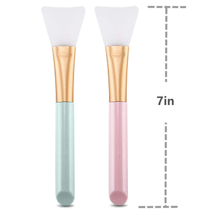 2 PCS Face Mask Beauty Tool Soft Silicone Facial Mud Mask, Brush Hairless Body Lotion And Butter Applicator