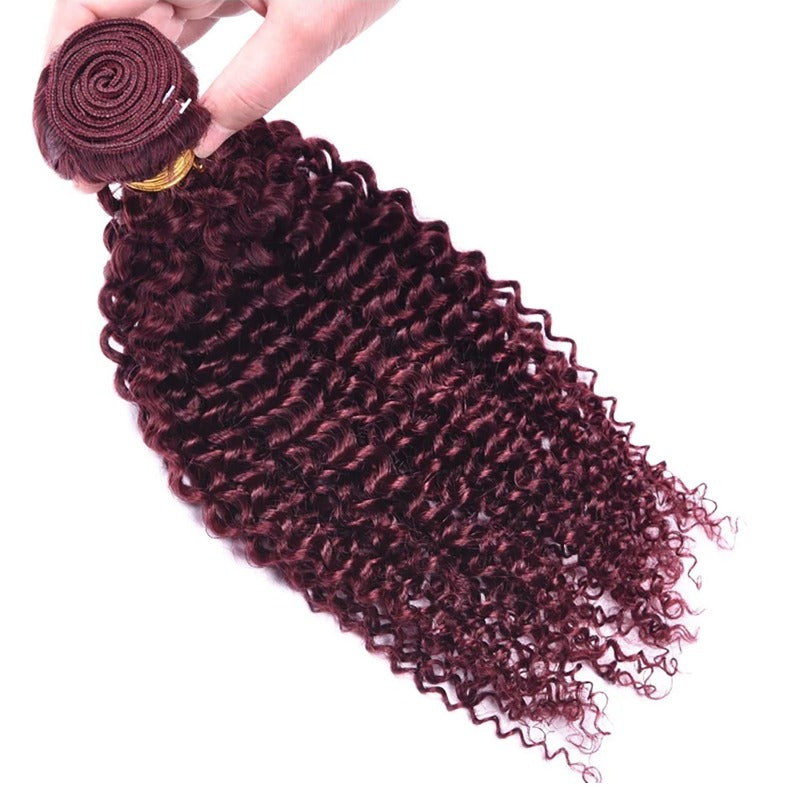 #99J Burgundy Jerry Curly hair