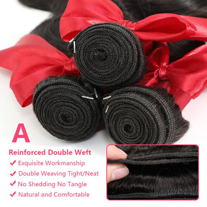 Single Drawn Raw Unprocessed Body Wave INDIAN RAW Hair natural Black 100% Human Hair|  Cuticle Aligned Single Donor Bundles